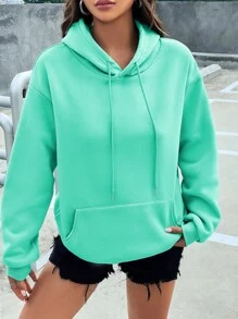 INAWLY Women's Hooded Fleece Sweatshirt With Drawstring,Long Sleeve Tops Graduation,Back To School Outfits,Graduation,Teacher Outfits For Women,Back To School Pullover Fall Outfit