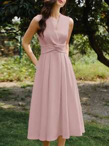 Vintamour Vestido vintage retro elegante para mujer, atuendos de verano para vacaciones y trabajo, vestidos de verano para mujer, vestido blanco para Pascua, vestido de fiesta para mujer, vestidos blancos para mujer, atuendos de primavera para mujer, ropa de verano para vacaciones, vestido de invitada de boda para mujer, vestidos de primavera para mujer, vestidos de verano para mujer, vestidos de sol para mujer, vestidos formales para mujer, vestido de graduación, vestidos elegantes para mujer, atuendos de vacaciones para mujer, cumpleaños - Rosa vieja - Ver 3