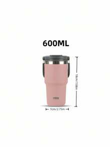 Joivida 1 pezzo Portabicchiere per auto in acciaio inossidabile 304 multicolore, isolato, con manico, design elegante, controllo della temperatura, per bevande fredde e calde, borraccia riutilizzabile per adulti - Multicolore - Visualizzare 5