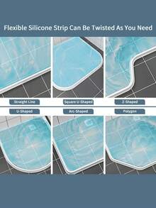 1 件适用于淋浴底座和浴室门的防水密封条 | 防滑门槛密封 | 卫生间地板屏障 | 阻水过渡条 | 3 种尺寸：1M（39.37 英寸）、2M（78.74 英寸）、3M（118.11 英寸）长度 - 彩色 - 查看 15