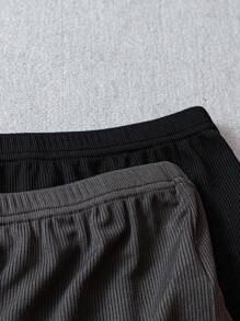 SHEIN LUNE Plus Size Casual Solid Color Shorts, Fashionable And Versatile, Suitable For Summer - Multicolor - View 3