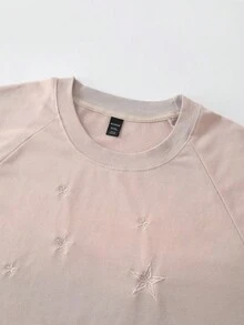 ROMWE MEN Street Life 男士休闲渐变刺绣骏马印花T恤，夏季 - 鏽棕色 - 查看 4