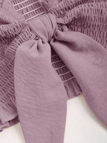 Sweetra Bộ quần áo hai mảnh Slim Fit kèm áo quấn Summer Co Ordbeach Co Ordfestival Co Ord - Bụi tím - Xem 5