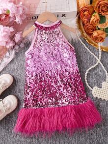 全新设计独特露背时尚长裙，适合年轻女孩，春秋季 - 彩色 - 查看 1