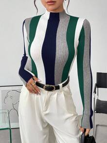 SHEIN Clasi Áo len cổ tròn thanh lịch kiểu Pháp dành cho nữ cỡ lớn, lễ hội Giáng sinh, tua rua đính kim sa lấp lánh, mùa thu đông ấm áp, trang phục công sở, váy dự tiệc cưới mùa thu, - Màu xanh hải quân - Xem 6