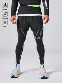 Manfinity Sport Polished Men's Quick-Dry Seamless Minimalist Casual Sports Shorts Glowmode Workout