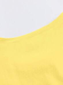 EMERY ROSE Popular Spring And Summer Women'S V-Neck Short-Sleeve Loose Heart T-Shirt Top From Europe And America. - Apricot - View 4