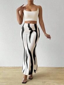 BamGleam 女式印花百褶长裙