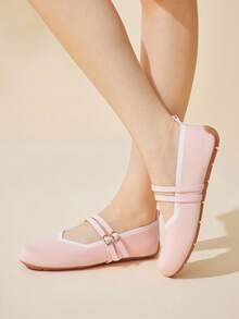 CUCCOO BASICS Giày bệt Mary Jane vải thoáng khí thoải mái CUCCOO Sweet - Hồng - Xem 1