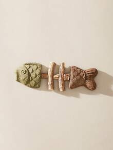 PETSIN 1 Piece Creative Cat Fishbone Toy, Tortoise Cat Toy, Wood Geranium Tooth Stick, Simulation Fish, Tooth Stick, Cat Self-Made Catn Toy, Gall Fruit Pet Toy - Multicolor - View 10
