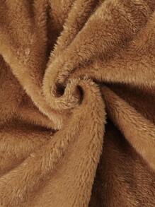 SHEIN Explorewe 女童卡其色保暖连帽双排扣外套，时尚保暖外套，适合2025年返校季穿着，兼具上学和运动功能。女童冬季连帽外套，女童棉质外套，优雅抓绒外套，女童保暖外套，儿童秋季外套。 - 棕色 - 查看 6