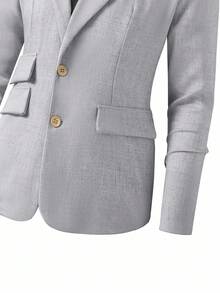 Bộ trang phục 2 món cho bé trai tuổi teen - Áo khoác vest xám ôm vừa vặn + Quần âu, trang phục trang trọng ngoài trời giản dị, thanh lịch, thích hợp cho tiệc sinh nhật, tiệc tối, biểu diễn, tiếp khách, mùa cưới (sinh nhật, đám cưới, khách dự tiệc cưới, cậu bé hầu bàn, cậu bé đeo nhẫn) - Màu Xám nhạt - Xem 5