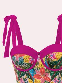 Swim SXY 1 套热带印花连体泳衣、沙滩罩裙 - 彩色 - 查看 4