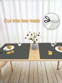 SHEIN 1件装，厨房台面垫，大号餐垫，台面保护垫，防滑耐热桌面保护垫，多用途垫，厨房用品，家居用品，秋冬家居装饰，圣诞节 - 灰色 - 查看 5