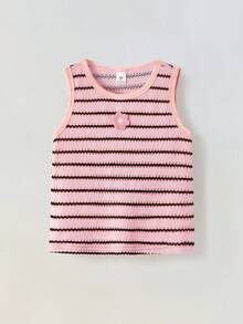 Maija Kids Maija Kids Young Girl Floral Print Sleeveless Tank Top - Pink - View 1