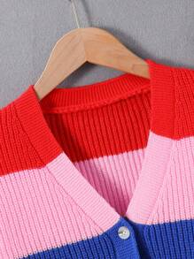 少女彩虹色宽松针织开衫，秋冬彩虹开衫 彩虹开衫 彩虹针织开衫 条纹开衫 条纹开衫 开衫 开衫 开衫 秋冬 秋季开衫 - 彩色 - 查看 7