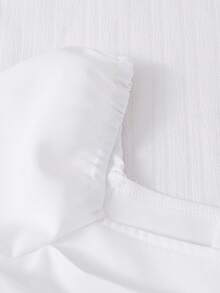 女孩都市通勤优雅轻盈正式束腰派对连衣裙 - 白色 - 查看 5