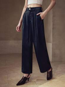 MOTF PREMIUM 褶皱斜口袋西装裤