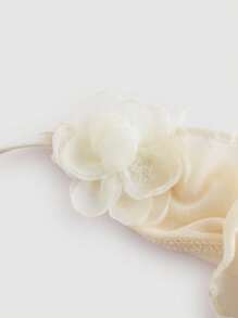 SHEIN X ELOISA & ORSON SHEIN MOD 夏季浪漫白色荷叶边丝带和 3D 花朵系带上衣夏季女式上衣演唱会女装性感服装