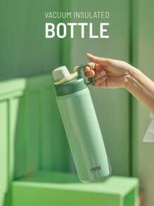 Cirelle 优质 750 毫升不锈钢宽口杯，健身补水伴侣，三层真空隔热，防漏防汗，登山扣，淡粉色、薄荷绿、白色 - 彩色 - 查看 14