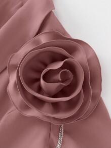 Elenzga Plus Size Women Elegant 3D Floral Decor Jacket & Pants Suit Fall Cloth For Women Autumn