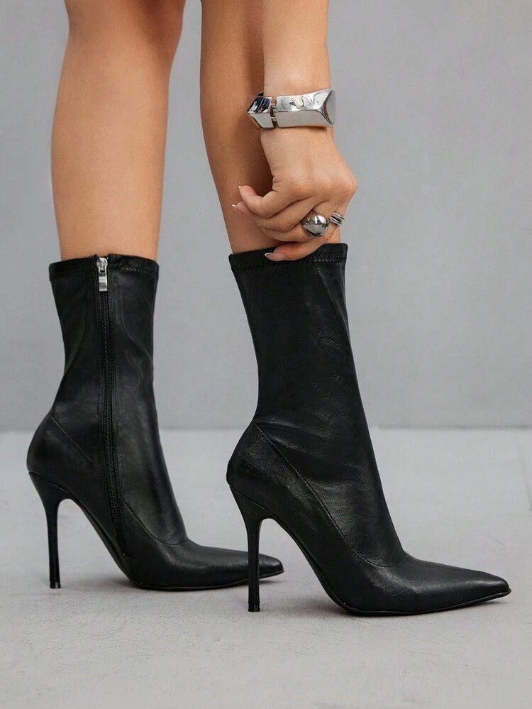 CUCCOO SZL Women's Fashion Pointed Toe Stiletto Ankle Boots, Suitable For Commuting, Dating, Party, Vacation For Christmas Spring Shoes