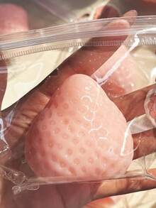 1pc Squishy Strawberry Tart Soft Silicone Squeeze - Stress Relief Sensory Toy For , Adults, Office And Party