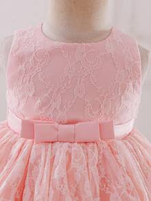 Glamorique Kids Robe de fille de fleurs pour Noël, robe de fête, robe du Père Noël, robe du Nouvel An, robe d'automne, vêtements d'extérieur, robe de fête d'anniversaire, robe de mariage de vacances, robe élégante pour invité de mariage, robe de mariage de Noël, robe d'anniversaire, robe de bal de Noël, robe de princesse pour bébé fille, robe rose en dentelle et tulle, tenue de scène, robe somptueuse pour le Moyen-Orient, robe d'automne-hiver - Rose bonbon - Voir 4