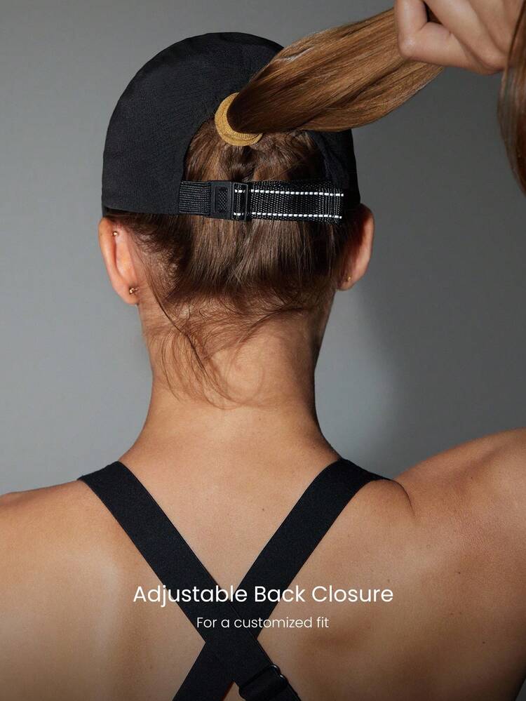 Schnell fließende, nahtlose, atmungsaktive, schweißableitende, schnelltrocknende, reflektierende, verstellbare Laufmütze für Gym, Training, Workout und Alltag