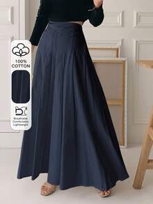 DAZY 女士纯色百褶裙，四季皆宜