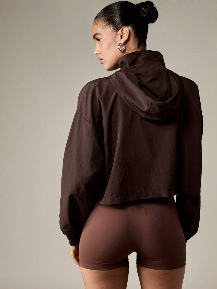 MISSGUIDED コントラストパイピングのクロップドフルジップトラックジャケット