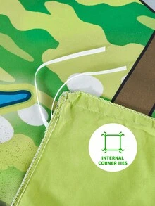 Rick and Morty X SHEIN 卡通和字母印花床上用品套件(包括被套和枕套) - 彩色 - 查看 6