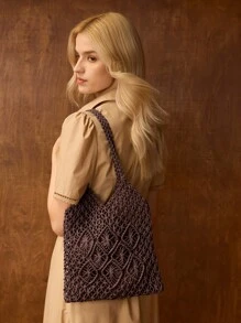 MOTF PREMIUM 女士时尚休闲通勤大容量钩针单肩包