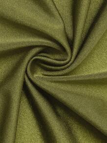 SOLERSUN 优雅女士前褶修身连衣裙，荷叶边装饰，中长连衣裙， - 綠色 - 查看 5