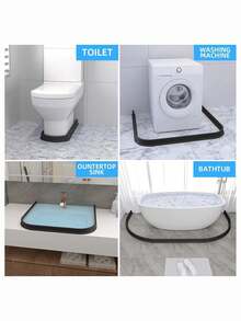 1 件适用于淋浴底座和浴室门的防水密封条 | 防滑门槛密封 | 卫生间地板屏障 | 阻水过渡条 | 3 种尺寸：1M（39.37 英寸）、2M（78.74 英寸）、3M（118.11 英寸）长度 - 彩色 - 查看 13