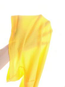 Zolique Vestido elegante para mujer en verano con corte cómodo ajustado, sin mangas, espalda descubierta y cuello redondo en unicolor - Mostaza Amarilla - Ver 5