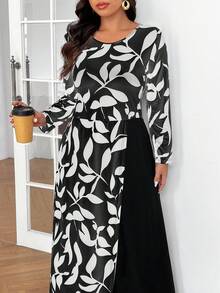 SHEIN Frenchy 大码优雅简约二合一连体裤 - 黑色 - 查看 8