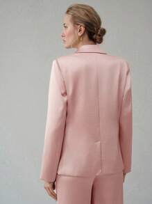 MOTF PREMIUM STRUCTURED SINGLE BUTTON BLAZER - Baby Pink - View 2