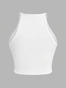 SHEIN Essnce 大码女式夏季休闲修身吊带背心 3 件装，夏季女装，可爱夏季上衣，短款女式上衣，女式背心，黑白，Y2K，雏菊，吊带 3 件装 - 彩色 - 查看 5