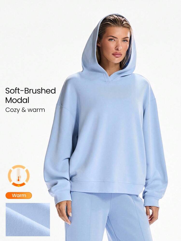 Modal ultra-weicher, warmer, glatter Loose Fit Kapuzenpullover für den täglichen Lässig Wear