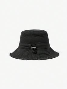 MUSERA Frayed Edge Tie String Bucket Hat Cool For Festival