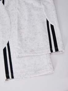 SHEIN Explorewe Tween Boy Elastic Waist Side Stripe Wide Leg Loose Casual Sweatpants Chic For Autumn/Winter Fall - Grey - View 4