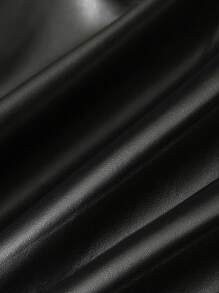 GlowEve Women's Solid Color Front Button Closure Skirt, Suitable For Commuting - Black - View 7