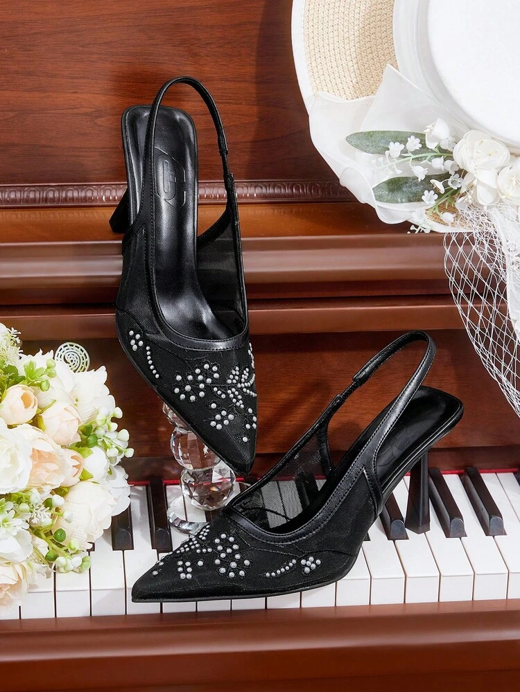 CUCCOO HITCHD Women's Back Strap Bow Decor Lolita Style High Heel Pumps, Burgundy