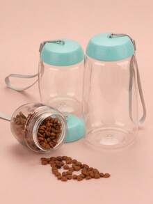 1pc Portable Pet Food Container With Hanging Rope, Suitable For 80g/150g/260g Capacity - Multicolor - View 7