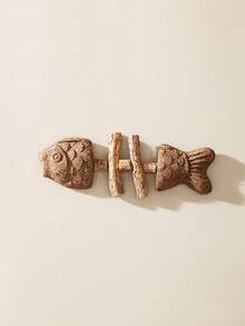 PETSIN 1 Piece Creative Cat Fishbone Toy, Tortoise Cat Toy, Wood Geranium Tooth Stick, Simulation Fish, Tooth Stick, Cat Self-Made Catn Toy, Gall Fruit Pet Toy - Multicolor - View 9