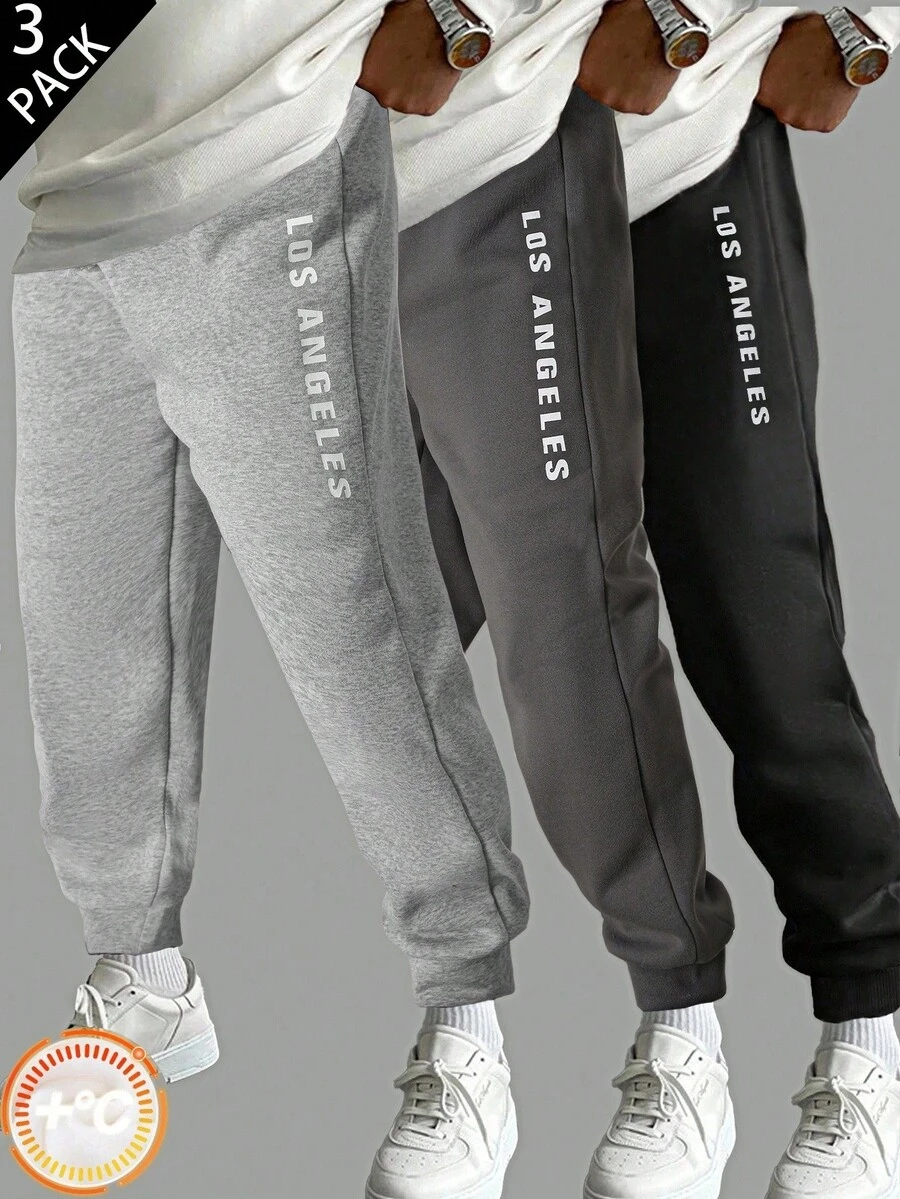 Teens' Multi-Combination Casual Waistband Drawstring Letter Print Jogger Sweatpants Chic Outfits For Autumn/Winter Fall
