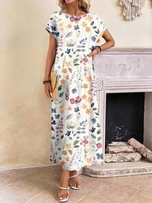 EMERY ROSE 女式休闲简约百搭碎花连衣裙，春夏