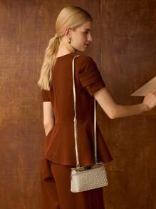 MOTF PREMIUM BOLSO TOTE CON CREMALLERA DE PIEL DE PU - Dorado - Ver 7
