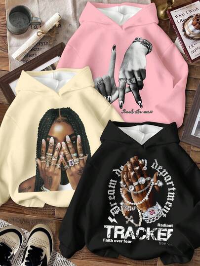 3pcs/Pack Tween Girl Casual Loose Comfortable Long Sleeve Sweatshirt, Suitable For Autumn/Winter Fall